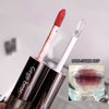Lip gloss with a non-stick cup feature on a gray background