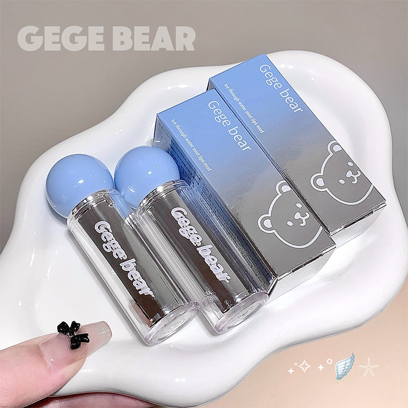 GEGE BEAR lip balm set with packaging on a white surface