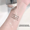 Product being applied to a wrist with a close-up view