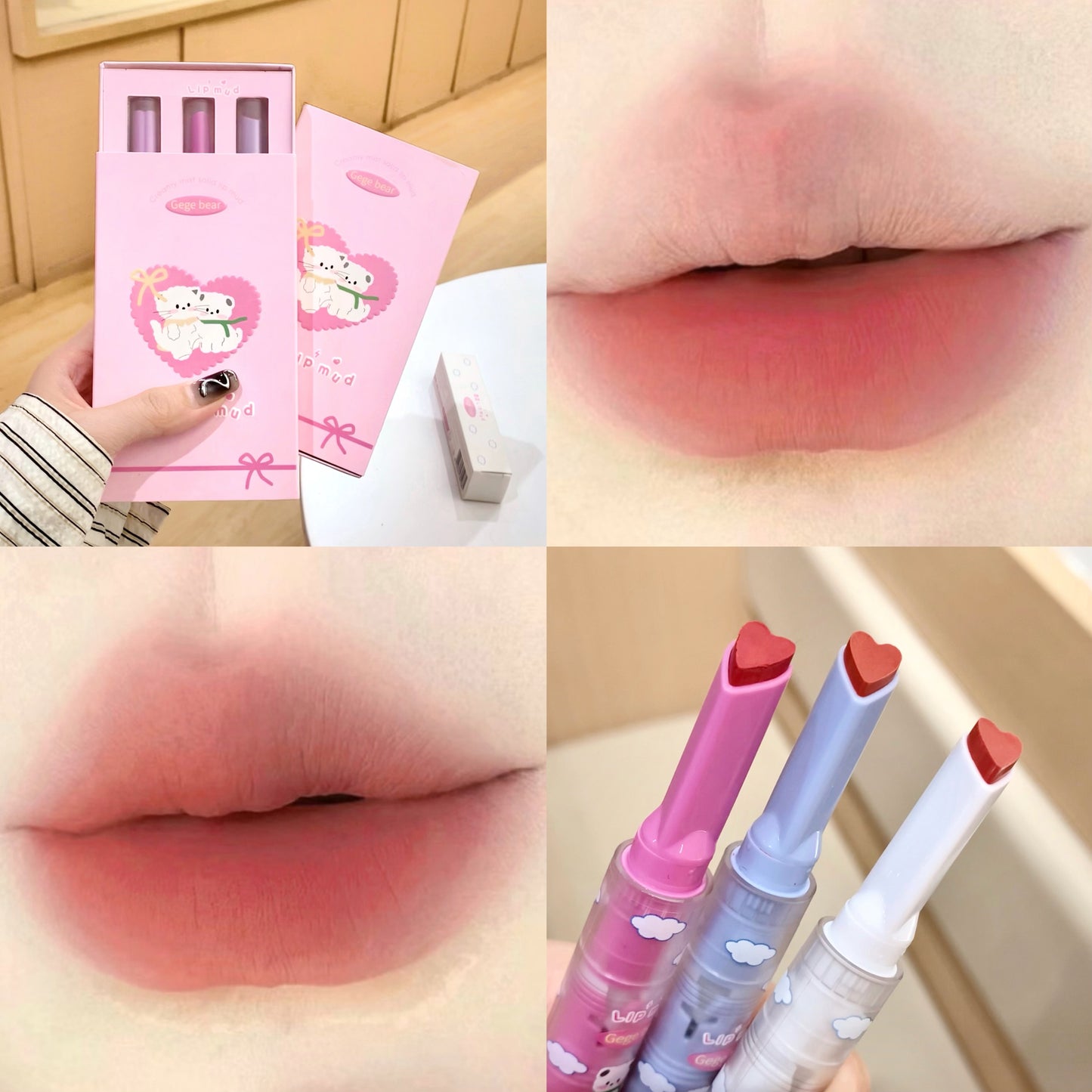 Gege Bear Milky Velvet Mist Solid Lip Mud