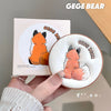 Makeup setting powder case with fox design and 'GEGE BEAR' branding