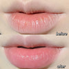 Before and after comparison of lips with 'before' on top and 'after' on bottom.