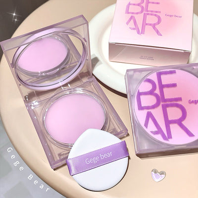 Makeup product with 'Gege bear' branding on a light background