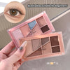 Two eyeshadow palettes with a hand holding one, labeled 'Eyeshadow suitable for beginners'.