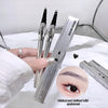 Eyebrow pencil with packaging and close-up of application on skin