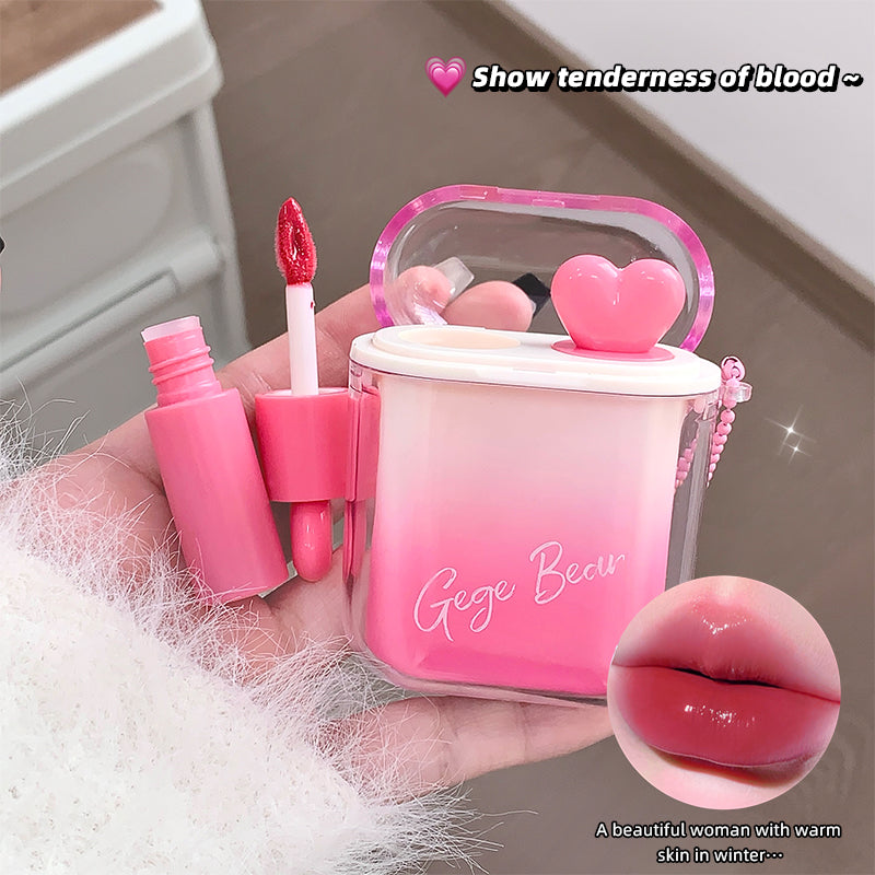 Gege Bear Heart Water-Light Velvet Fog Lip Glaze Set
