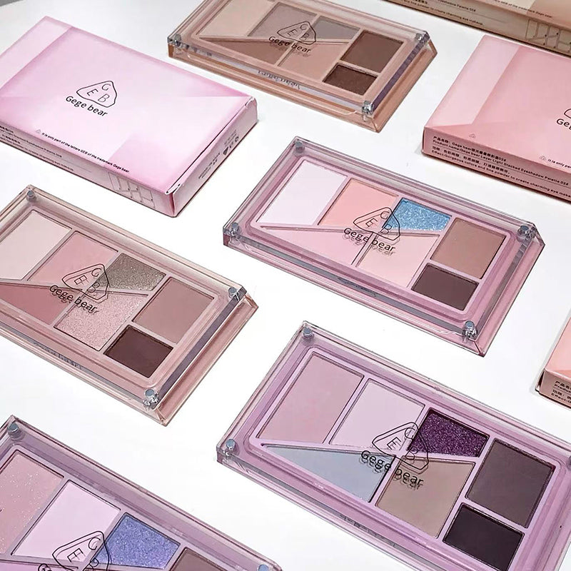 Makeup palettes with '3CE' logo on a white background