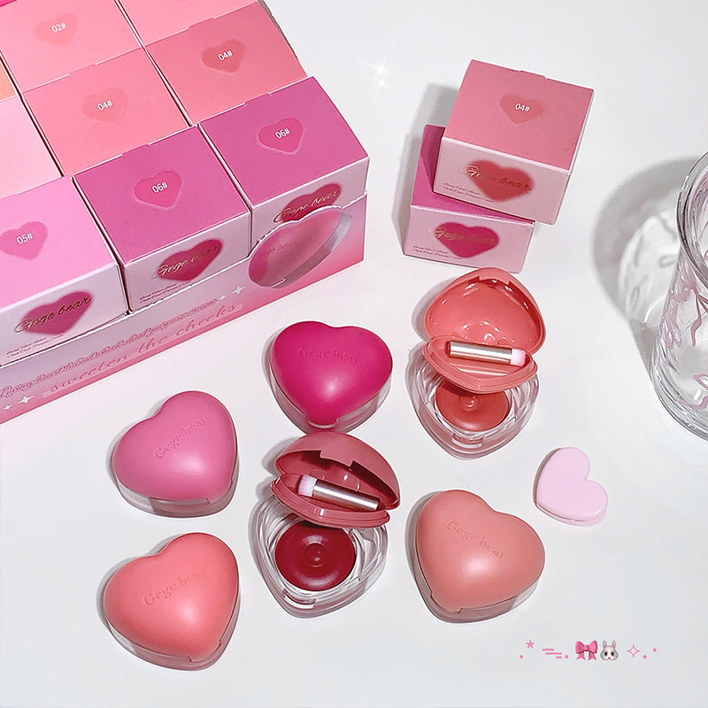 Gege Bear Heart Cream Lip & Cheek Blush