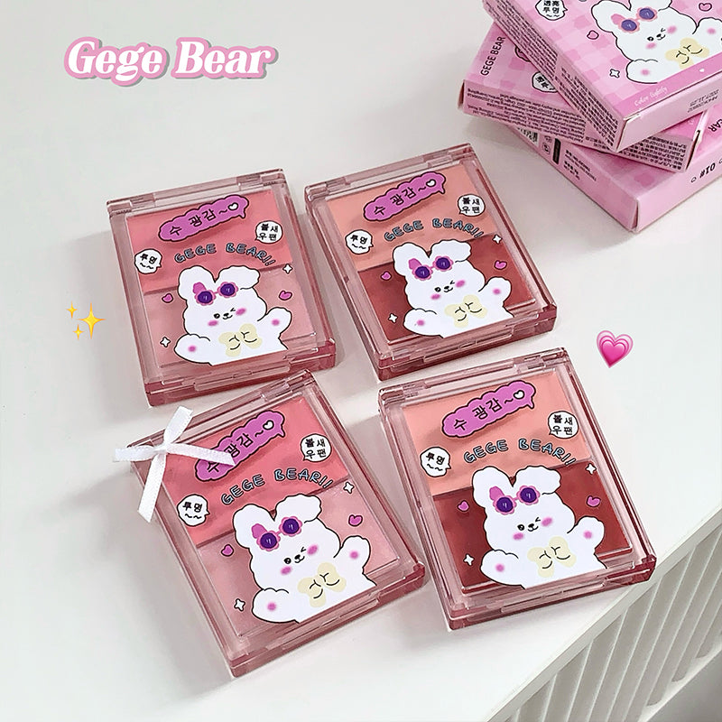 Pink packaging with cartoon bear design and 'Gege Bear' branding on a white background