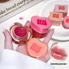 Three GECE BEAR lip jelly products held in a hand with a blurred background
