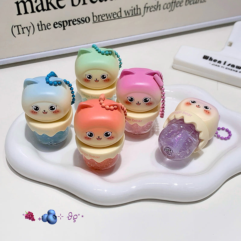 Set of colorful, cartoon-like containers on a white surface with text in the background.