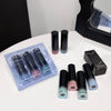 Set of GEUGE BEA lipsticks with packaging on a white surface