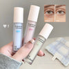 Three GE BEAR brightening concealers held by a hand, with a 'before' and 'after' eye comparison on a gray background.