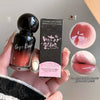 Lip gloss packaging with 'Gege Bear' branding and product images on a neutral background