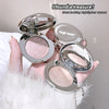 Highlighter cream in a compact case held by a hand, with 'Geege bear' branding.