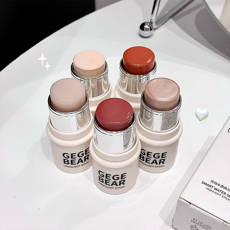 Set of GEGBEAR highlight sticks on a white surface