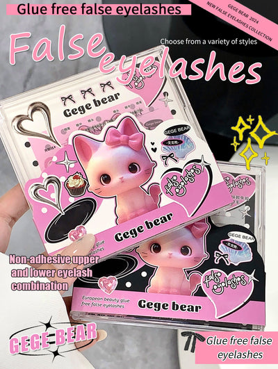 False eyelashes packaging with a Gege bear design on a white background