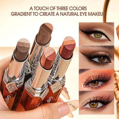 Gege Bear Star Diamond Fine Flash Three-Color Eyeshadow Stick