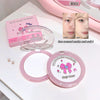Pink makeup compact with 'Geege' branding on a white background