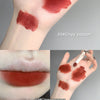 Lipstick swatches on a hand and lips with close-up views, labeled 'Cinsey pepper'.