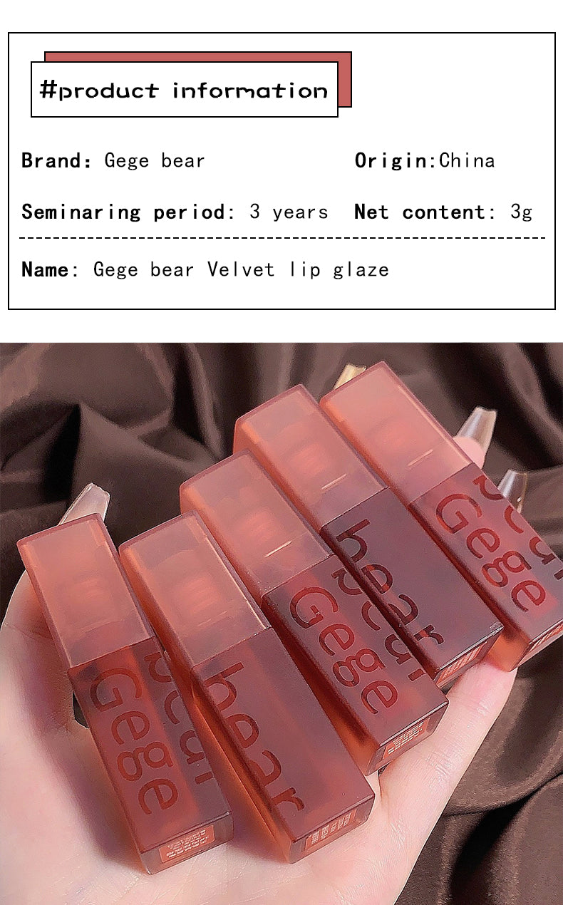 Gege Bear Velvet Lip Glaze