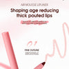 Air mousse lipliner with pink color on a light pink background
