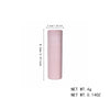 Pink lipstick with measurements and weight details on a white background