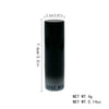 Black lipstick with measurements and weight details on a white background